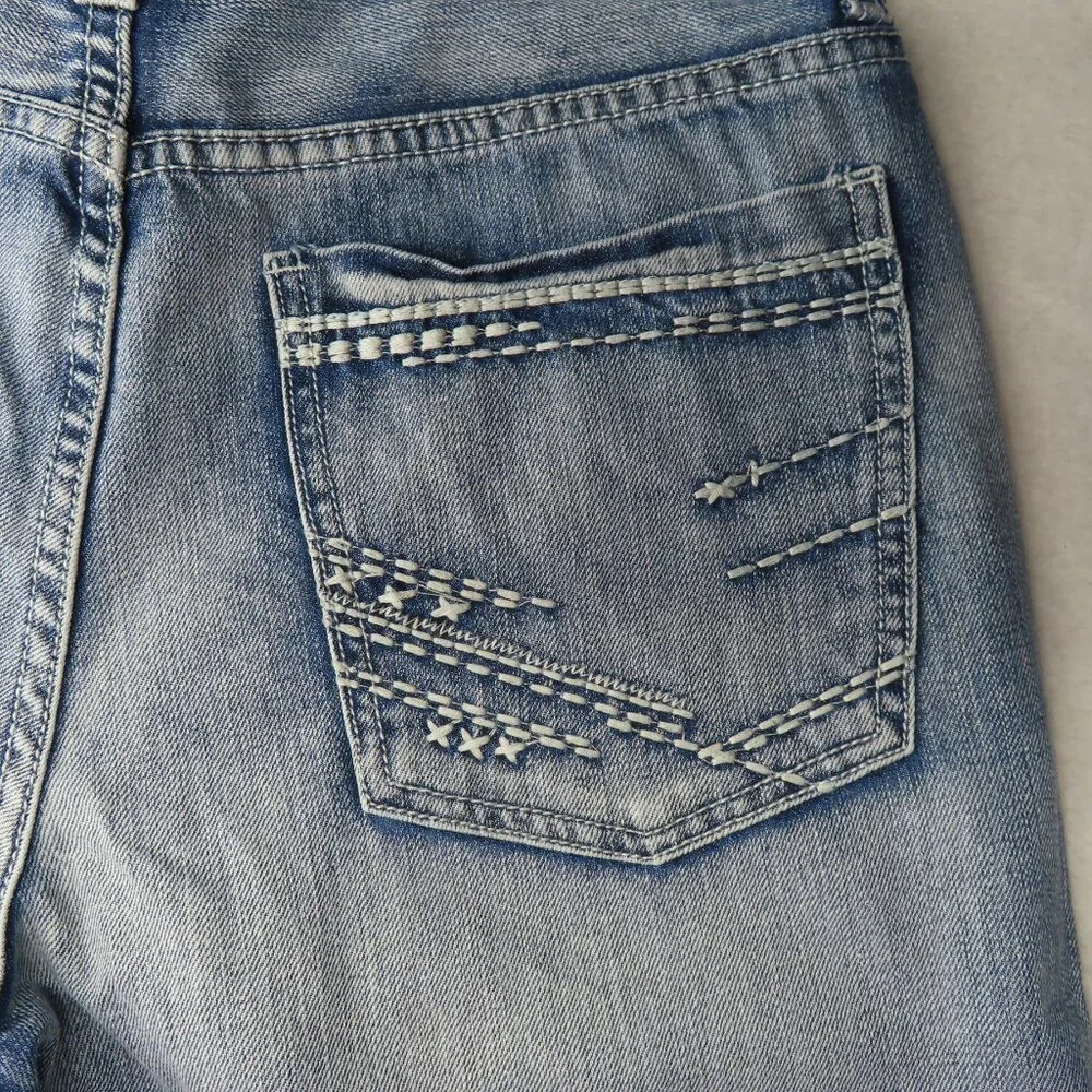 Helix Mens Jean Shorts Size 32 Denim Jorts Blue Faded Instinct is a Virtue